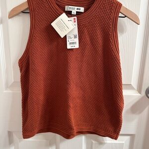 Uniqlo Women's Textured Tank Top - Burnt Orange